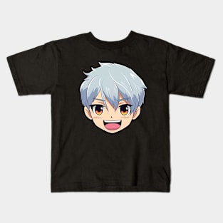 Happy Anime Face Emoji - Anime Shirt Kids T-Shirt